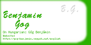 benjamin gog business card
